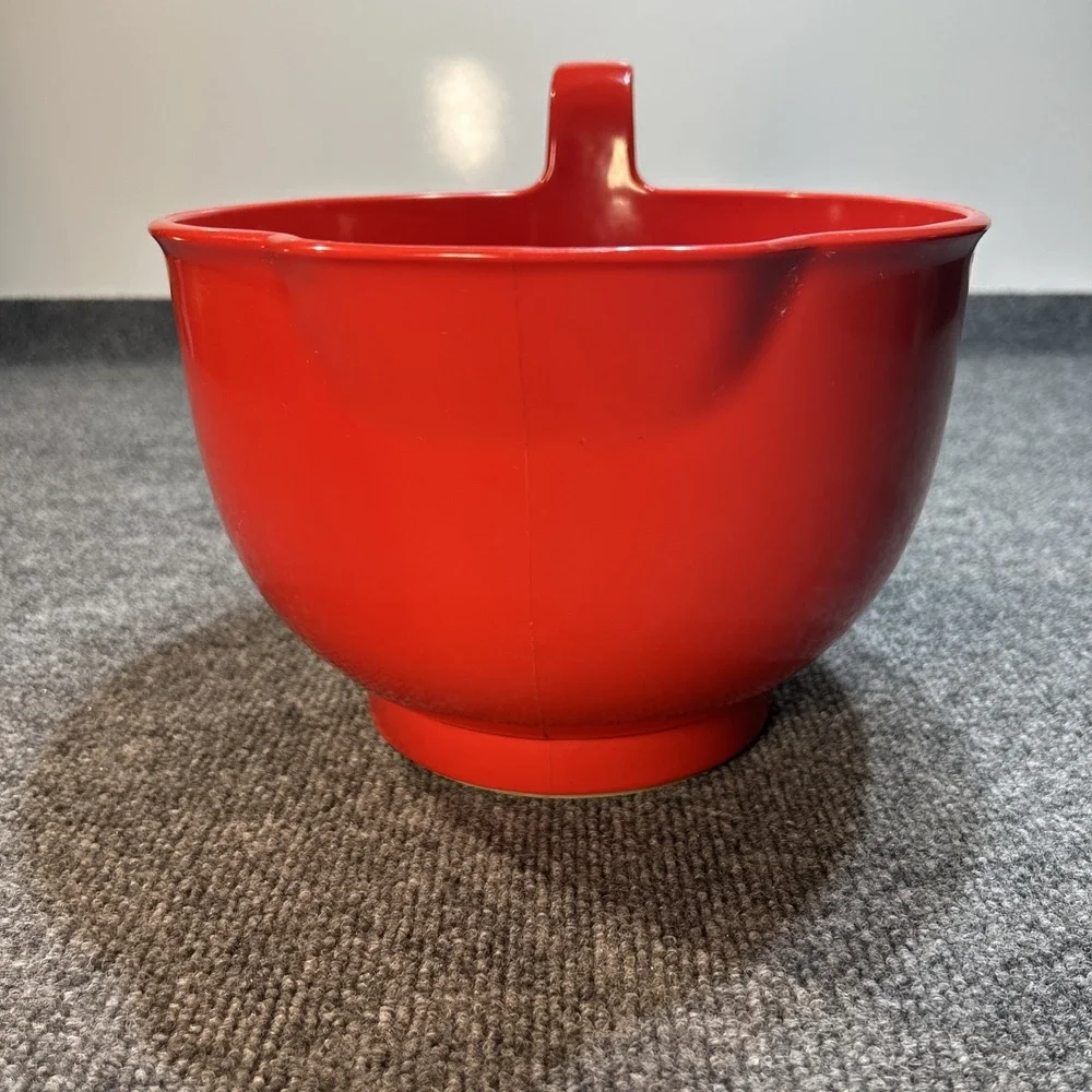 Vintage Dansk Gourmet Designs Red Melamine 4.5Qt 4.3L Large Mixing Bowl 1970s